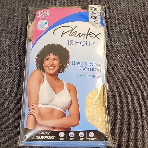 Playtex Other - Playtex 18Hour Wireless Breatable Comfort Bra Size 38DDD NWT